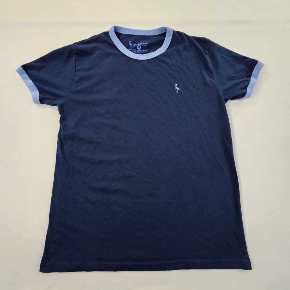 Tailorbyrd Essentials Blue Short Sleeve Cotton Blend Ringer T-Shirt Men's M